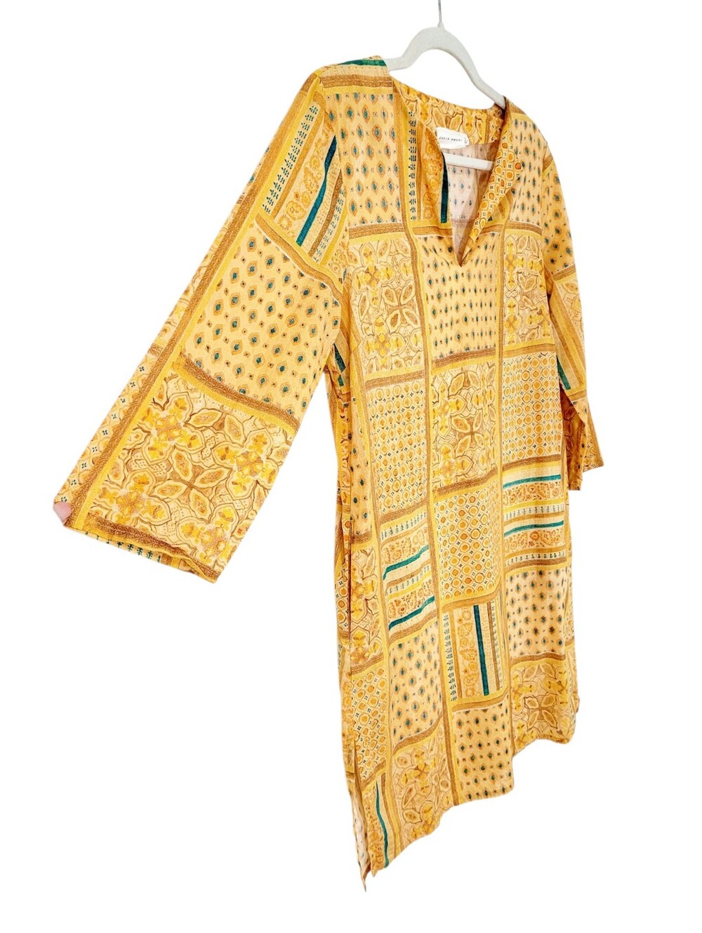JULIA AMORY Mariah Tunic Swimsuit Cover Up Dress In Mango Patchwork Small - Picture 5 of 8